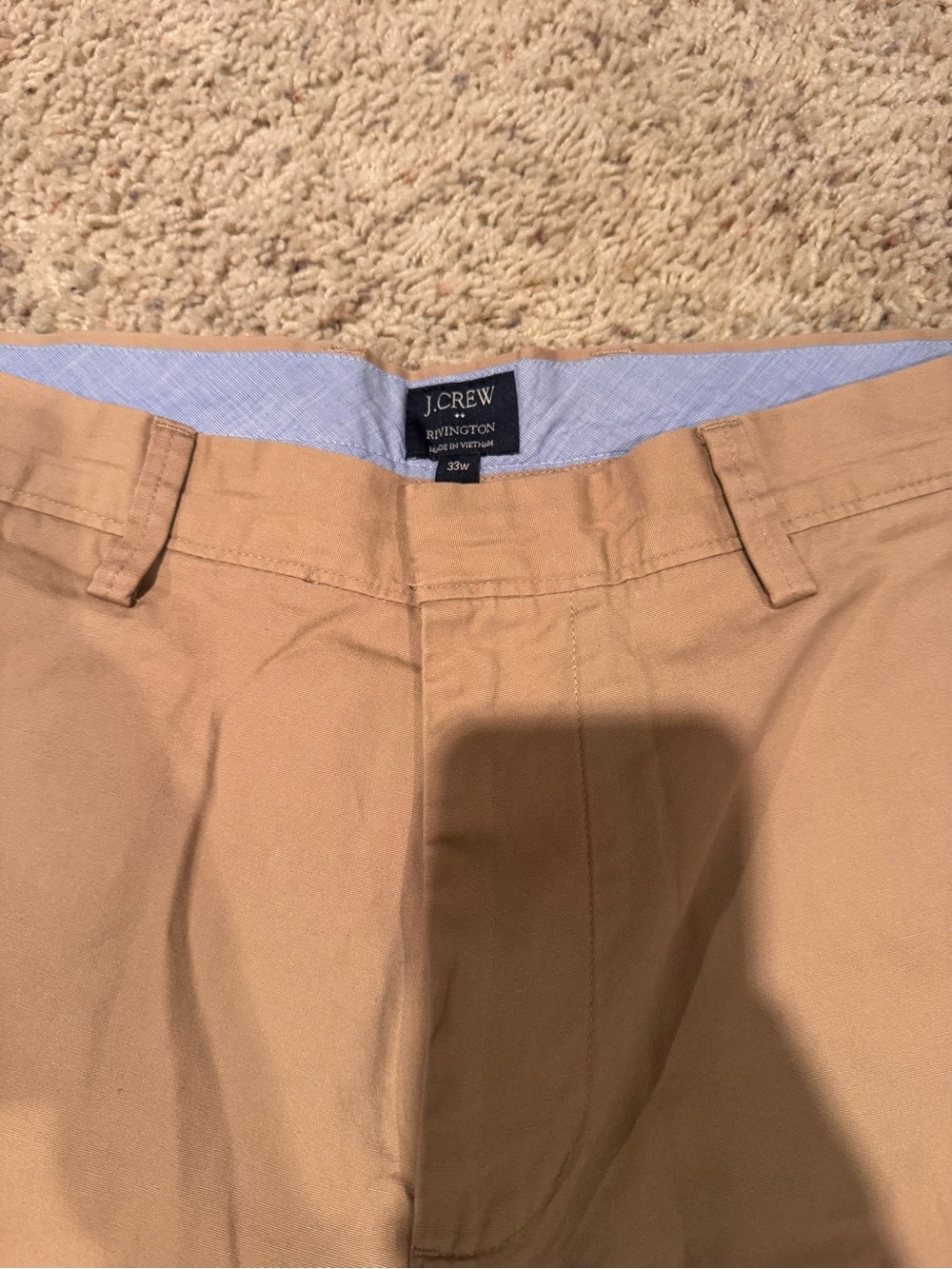 J. Crew Men’s Tan Rivington Chino Pants